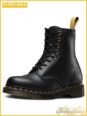 Dr. Martens Vegan 1460 Combat Boot Synthetic Lace-Up Ankle Boot